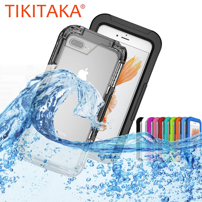 Waterproof Phone Cases for iPhone 8 7 6 s Plus Phone Screen Soft TPU
