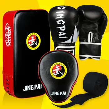 

PU Leather MMA Boxing Punching Mitt Target Focus Foot Punch Pad Training Boxing Glove Hand Wraps For Karate Muay Thai Kick