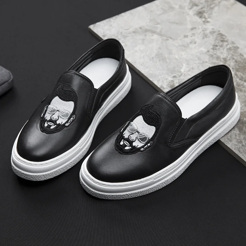Cuir Sneaker Hommes Vache Paresseux D'été De allumette Automne Chaussures Respirant Tout En Printemps Occasionnels Mode Véritable gFqXXzw4v