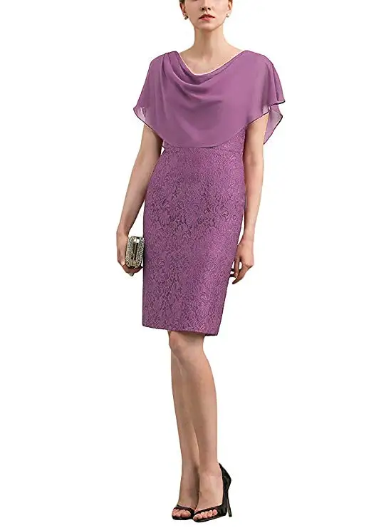 

Women's Tea Length Mother of The Bride Dresses With Ruffle Vestidos Madre Novia 2019