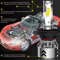 Vehemo H4/HB2/9003 светодио дный туман свет Автомобильные светодио дный фар супер яркое освещение сборки Замена автомобильные аксессуары