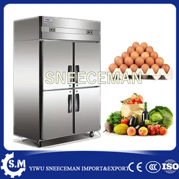 Commercial Kitchen Equipment Stainless Steel 4 Doors Upright Freezers 1
