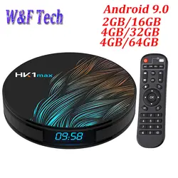 Android 9,0 Smart ТВ коробка HK1 MAX RK3328 4G 32G/64G ТВ приемник 4 K Dual Band Wifi BT 4,0 USB3.0 светодиодный Дисплей Media player