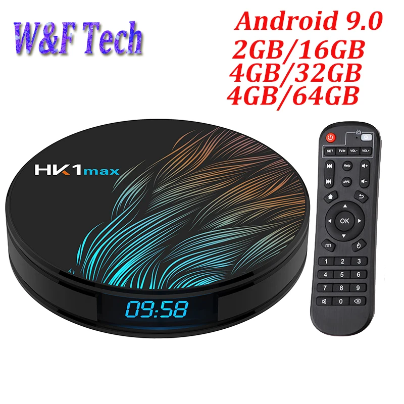 HK1 MAX Android 9 0 Смарт ТВ коробка RK3318 4G 32G/64G приемник 4K двухдиапазонный Wifi BT 4 USB3.0 LED