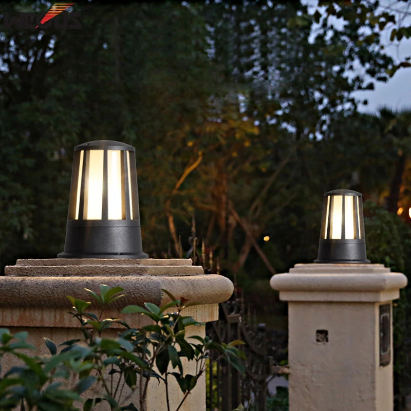 (WECUS) Garden villa waterproof (IP55) lawn lamp,Patio pillar lamp, LED outdoor column lamp
