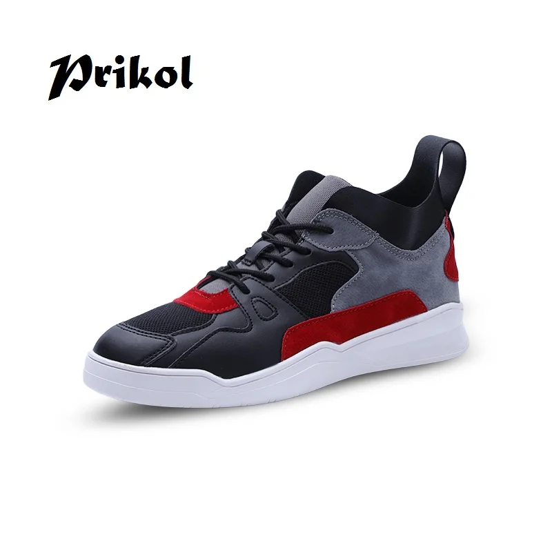 

Prikol Handsome Outdoor Walking Leather Tennis Shoes Krasovki Men's Sport Shoes Summer Sneakers Athletic Calcado