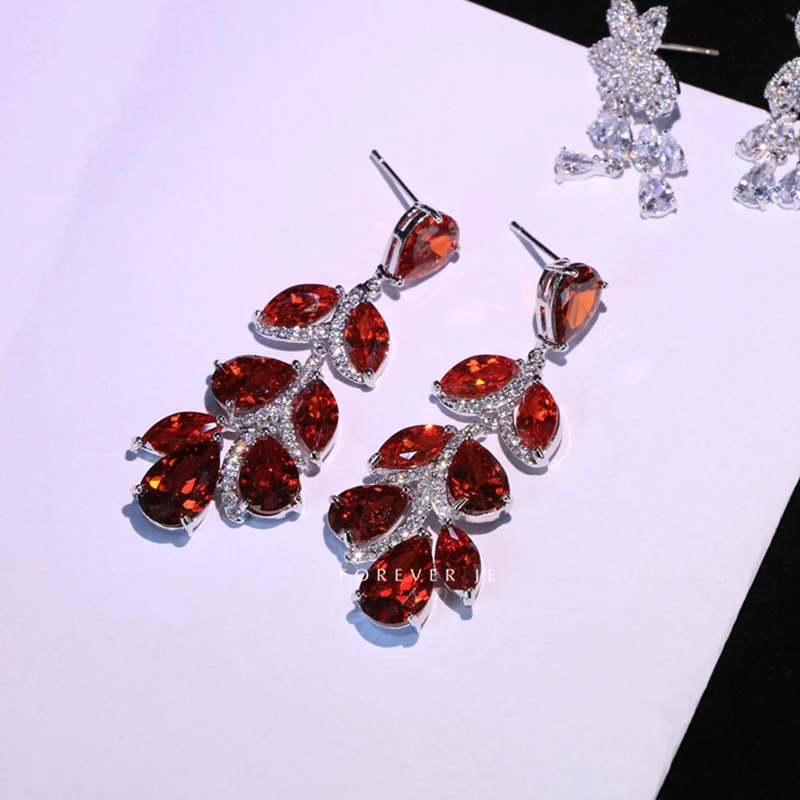 Женские серьги гвоздики с листьями Bijoux свадебные аксессуары для волос тиара