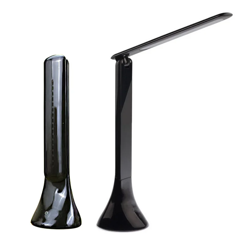 

Black LED Desk Lamps Modern Touch Switch Table Lamp Light Luminaire USB Rechargeable Night Light Student Book Reading Lamp