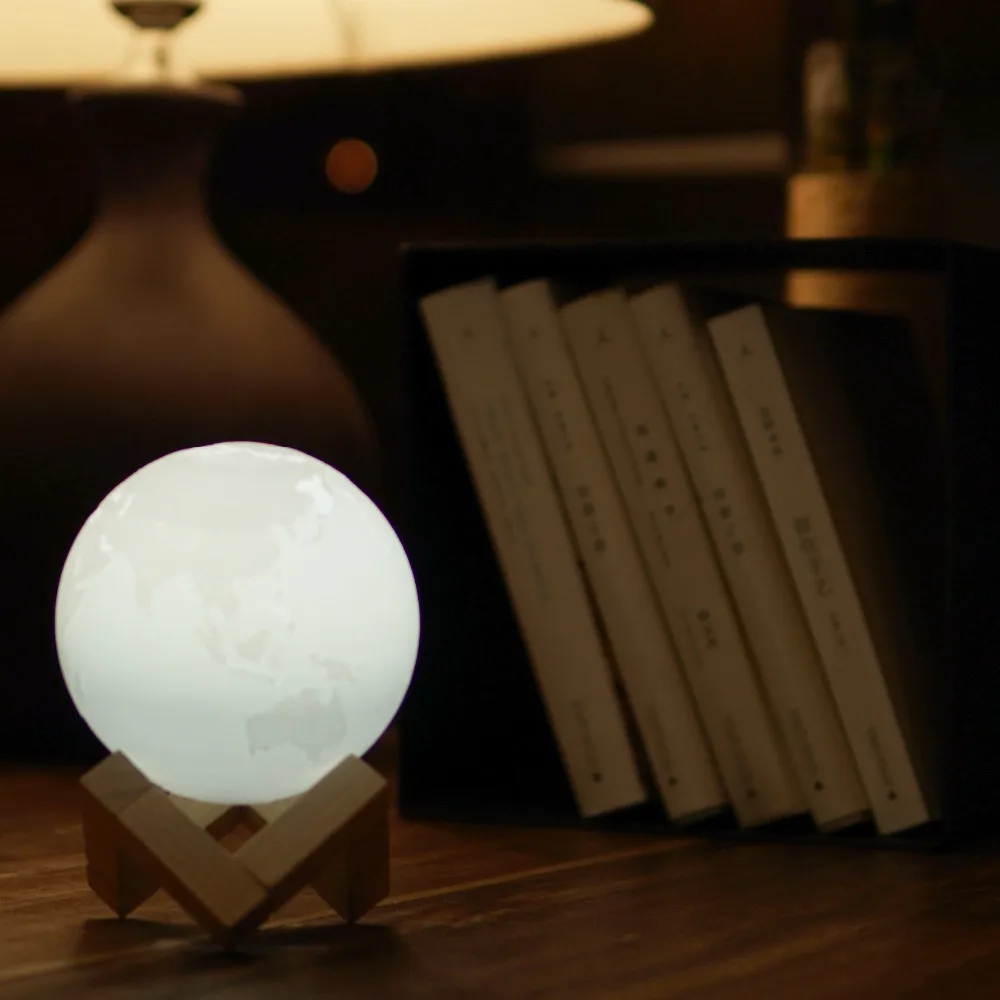 3D принт земли Ночник светильник Luminaria USB светодиодный креативная лампа