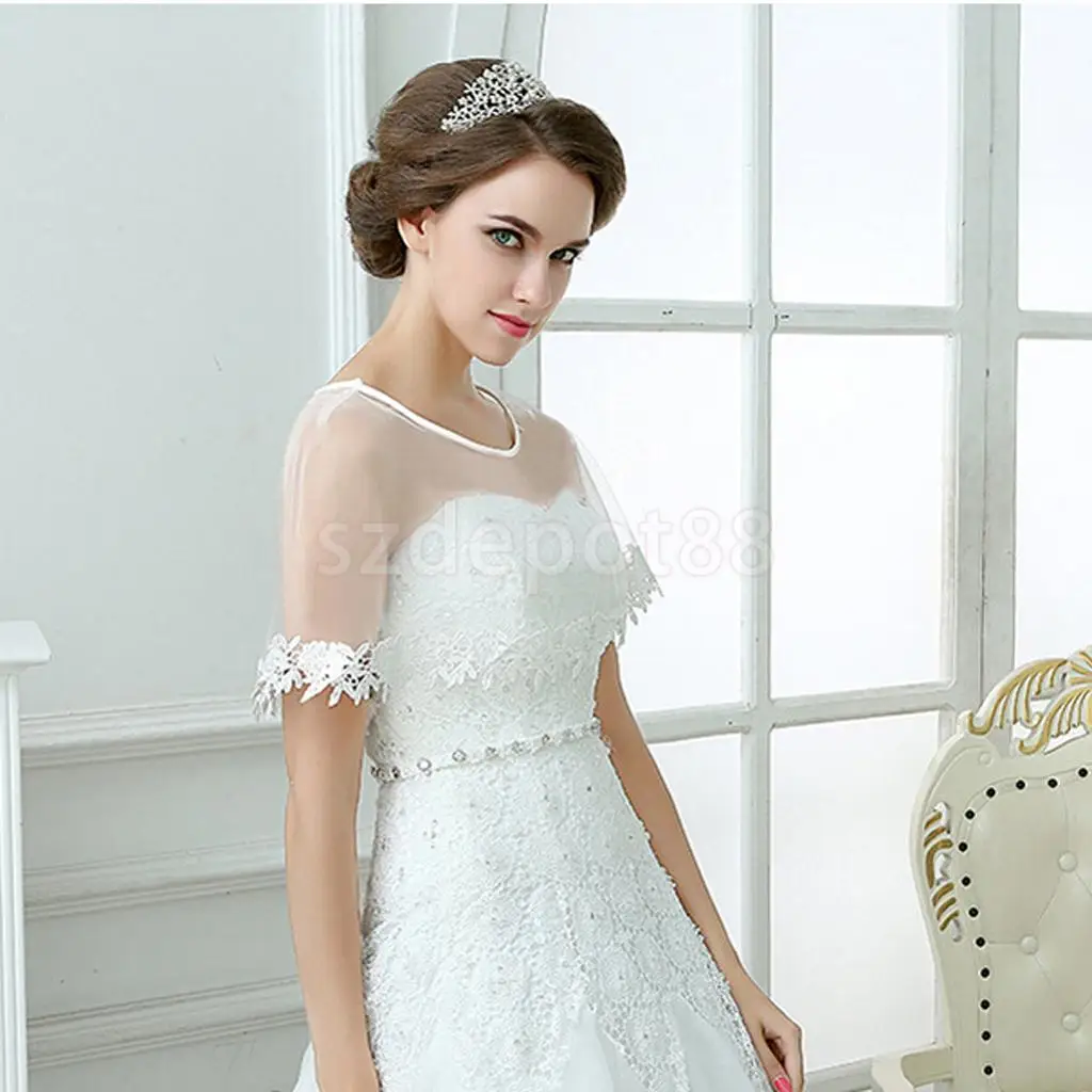 

Wedding Gauze Lace Flower Margin Bridal Shawl Scarf Shrug