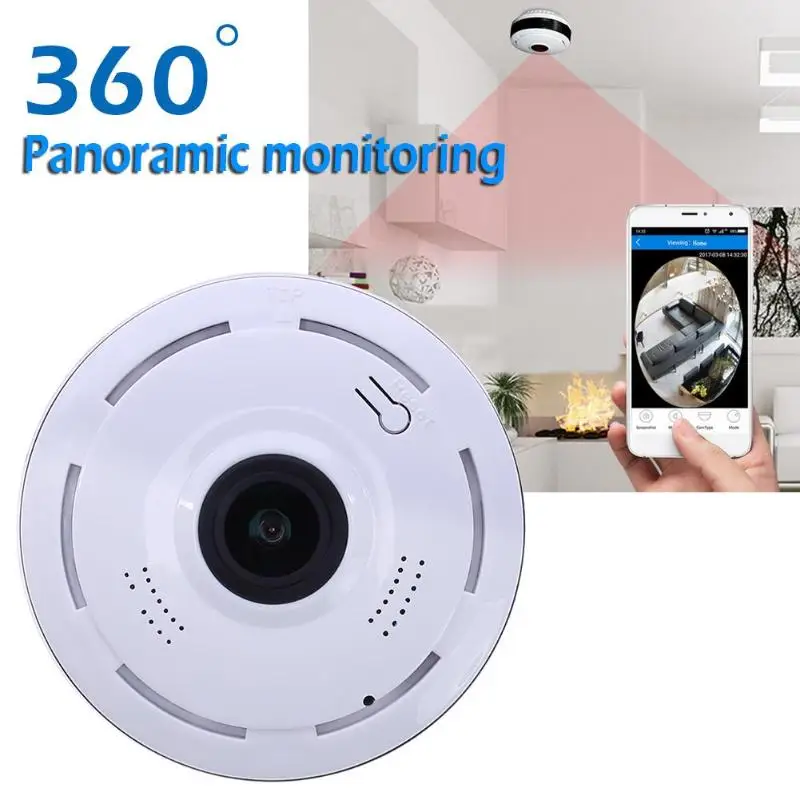 

HD 720P Wifi IP Camera Home Security Wireless 360 Degree Panoramic Camera Cloud Storage Night Vision 1.44mm Lens VR Cameras