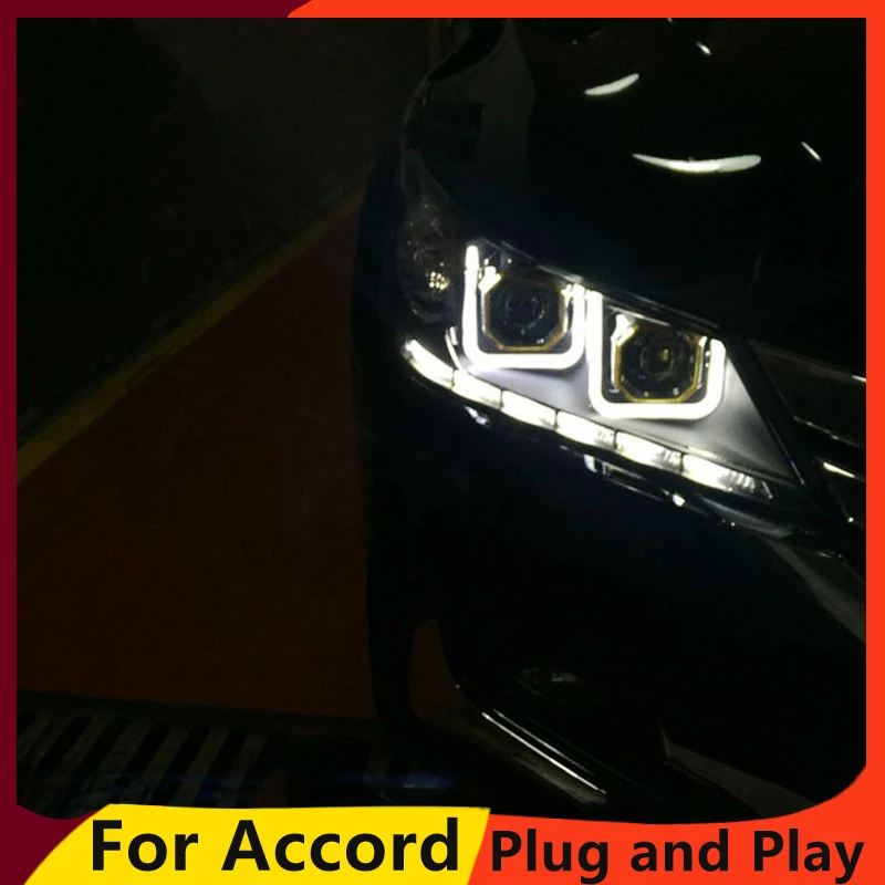 KOWELL автомобильный Стайлинг фара для Honda Accord фара 2013 Accord светодиодный DRL H7 D2H Hid вариант Ангел глаз би ксенон