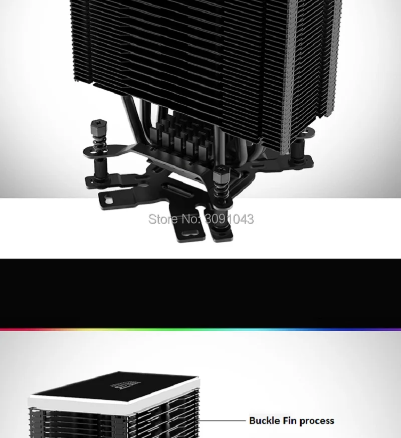 Pccooler 5 Heatpipe cpu кулер RGB 5V 3pin 12 см вентилятор для Intel 1366 AMD AM4 AM3 радиатор охлаждения процессора 120 мм тихий вентилятор для ПК