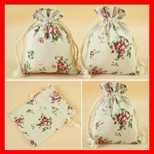 200 шт./лот) набивные ткани лен мешок подарков