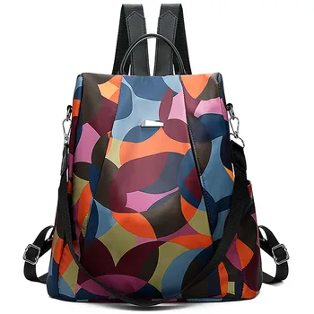 

Simple Trend Backpack Fashion Contrast Color Women Student Bags Soft Wearable Versatile Shoulder Bag Mochila Mujer New #LR3