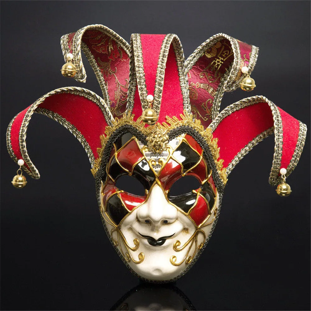 Анфас Венецианская Джокер Маскарадная маска Марди Гра унисекс косплей Хэллоуин реквизит