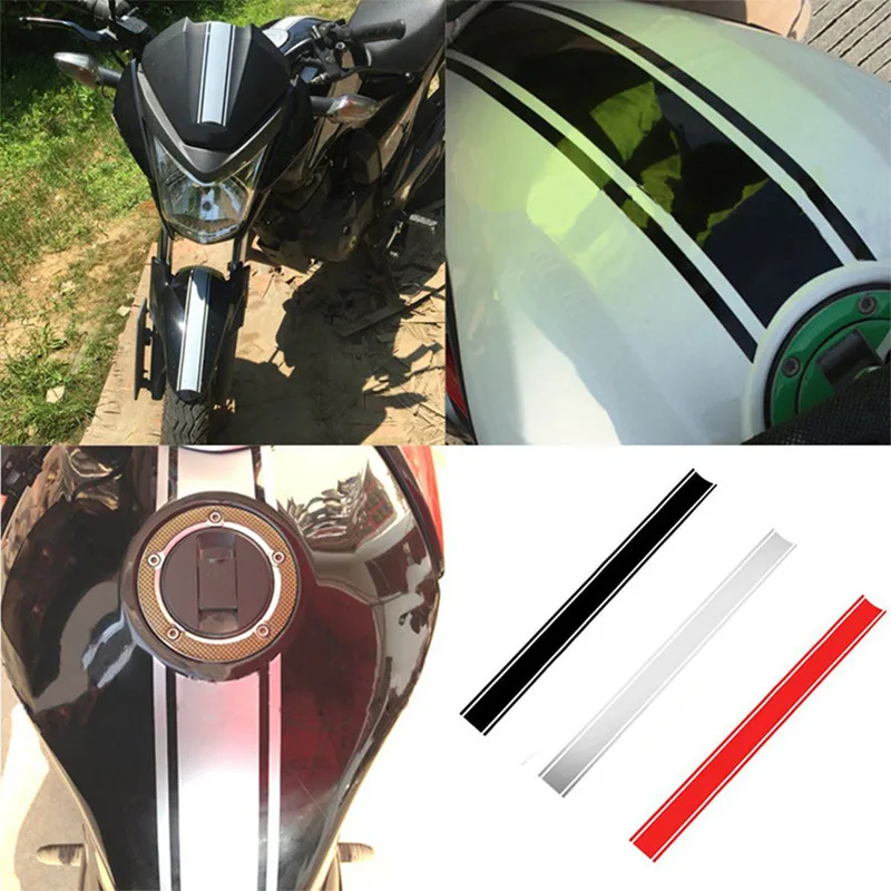 

50*4.5cm Car Motorcycle Fuel Tank Cap JDM Reflective Sticker Vinyl Stripe Pinstripe Decal Sticker For Racer