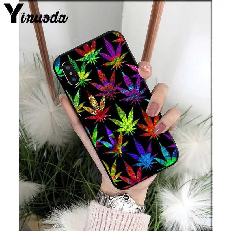 Yinuoda Art High Weed Pictures черный ТПУ чехол для телефона чехол для iPhone X XS MAX 6 6S 7 7plus 8 8Plus 5 5S XR