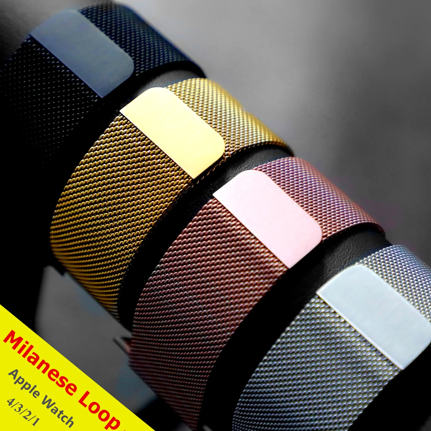 

Lerxiuer Milanese strap For Apple Watch band 4 42mm 44mm 3 iwatch band 38mm/40mm correa Stainless Steel wrist Loop bracelet belt
