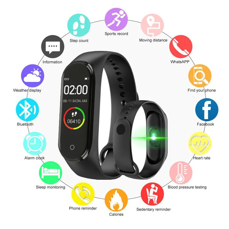 

M4 Smart Bracelet Band Wristband High Quality New Label Fashional Portable Multifunctional Multilingual Smart Wristband
