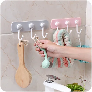 

Home Seamless Wall Refrigerator Strong Suction Sucker Household Sundries Tableware Storage Hangers Wall Hooks Racks