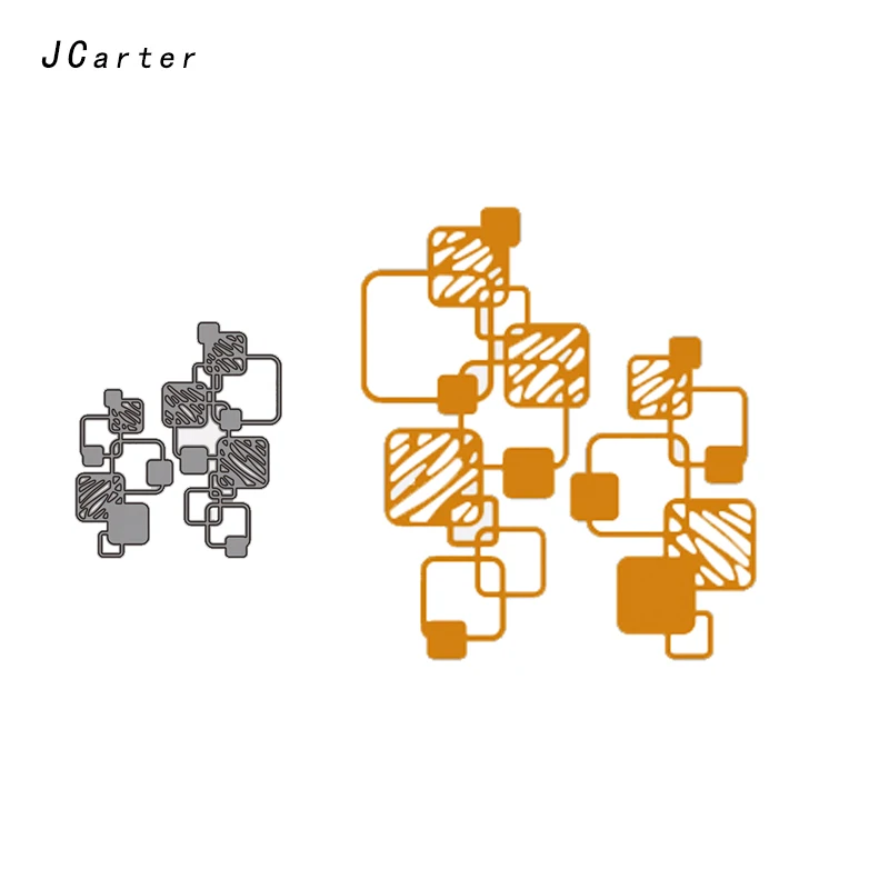 

JC Metal Cutting Dies Scrapbooking Dies Overlapping Square Craft Cut Die for Card Making Stencil DIY Handmade Album Paper Decor