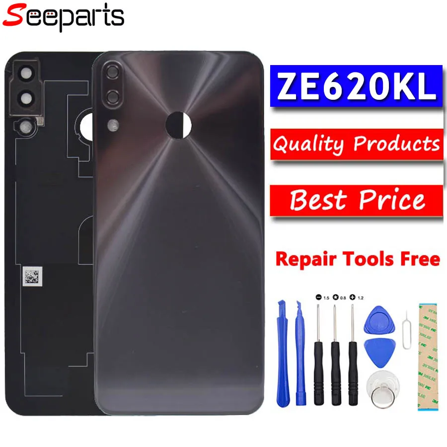 

100% Original New Housing ZE620KL Battery Back Cover For ASUS ZE620KL Battery Door Back Case Glass Housing + Camera Lens