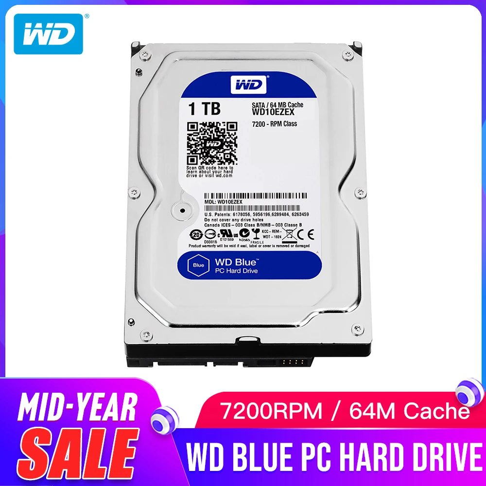 Внутренний жесткий диск WD Blue 3 5 дюйма стр./мин для ПК| |