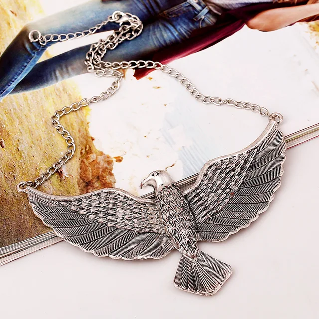 Купить lzhlq 2019 горячая распродажа металлический орел макси ожерелье картинки