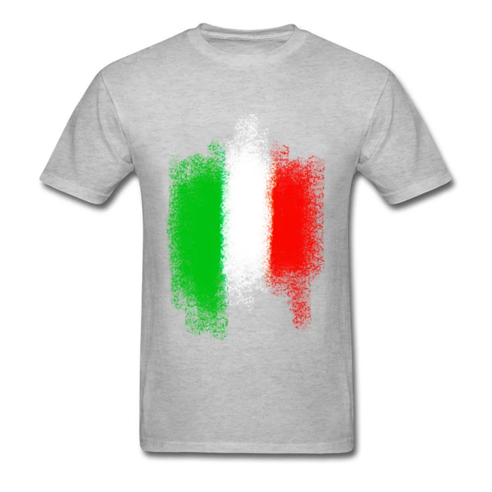 Italy flag T Shirts New Arrival Short Sleeve Gift All Cotton O Neck Boy Tops Shirts Summer Tops & Tees Labor Day Italy flag grey