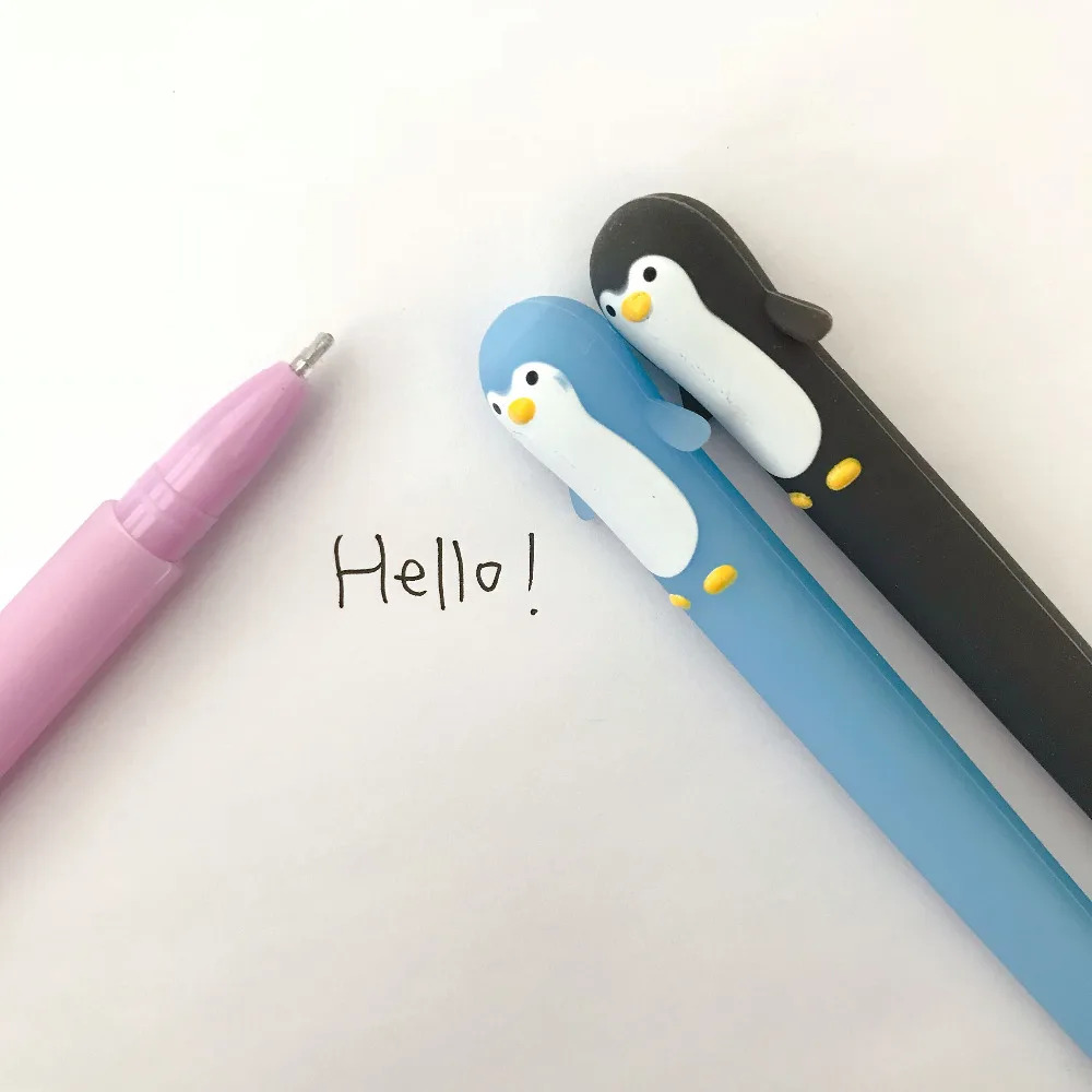 MIRUI милый пингвин из силикона гелевая ручка роллербол ручка для школы офиса поставка студенческие канцелярские принадлежности пишущий инструмент черные чернила 0,5 мм
