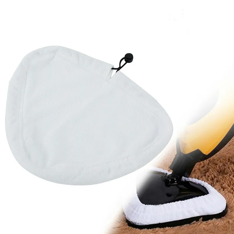 

White Mop Head Steam Mops Replacement Washable Microfiber Fabric Mophead Home Floor Cleaning Cloth Pads Cover