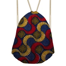 Бесшумный дизайн сумка на шнурке африканская традиционная сумка для хранения с принтом для женщин и мужчин сумка для подростков девочек рюкзак на веревках Feminina