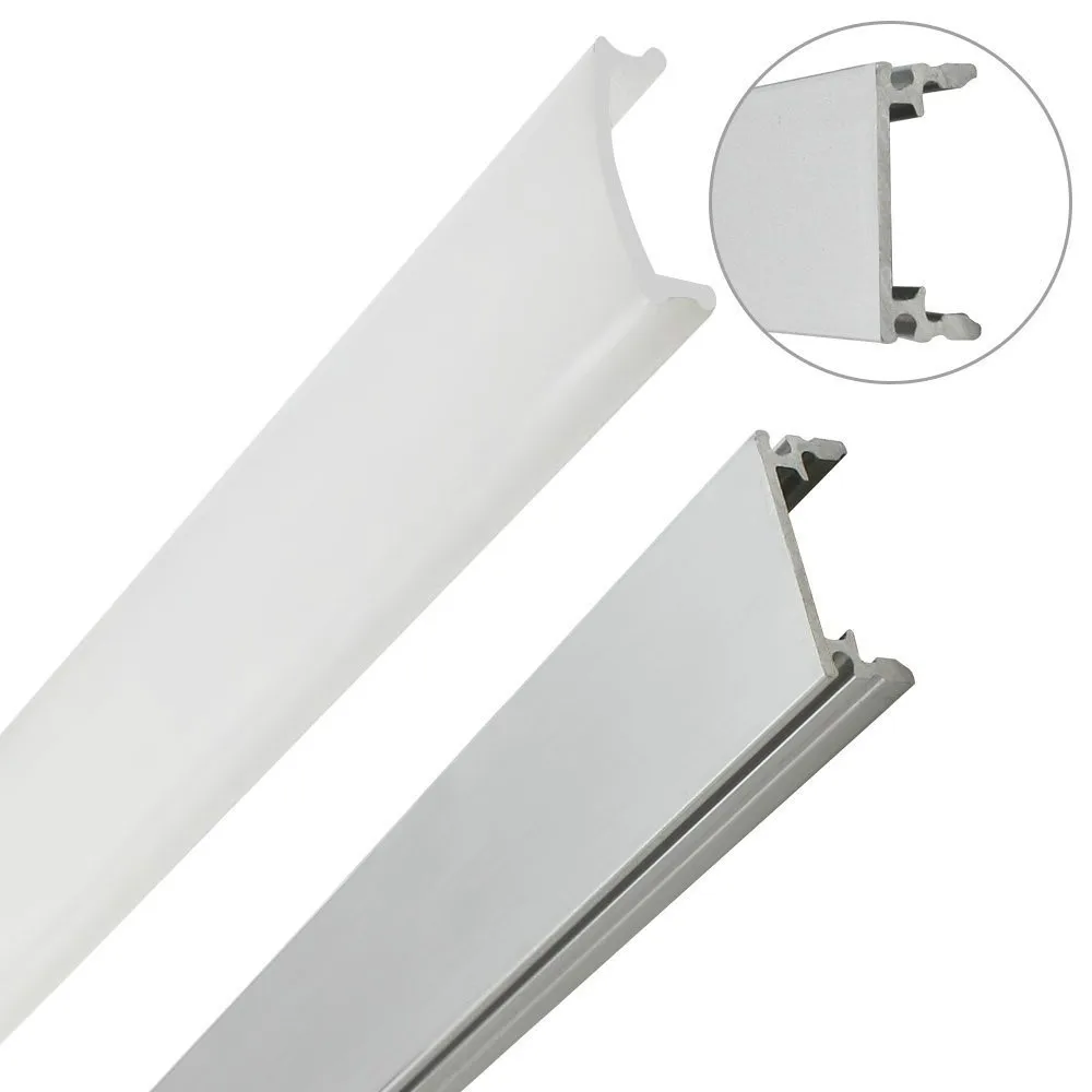 10pcs 1M Aluminum channel case for LED strip bar installation Aluminum Profile with Cover End Caps Mounting Clips dropshipping