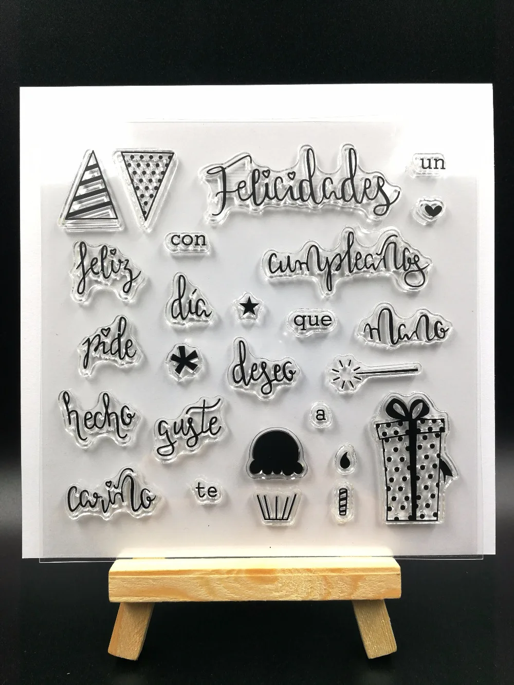 

Spanish WORDS 1 Transparent Clear Silicone Stamp/Seal for DIY scrapbooking/photo album Decorative clear stamp sheets A579