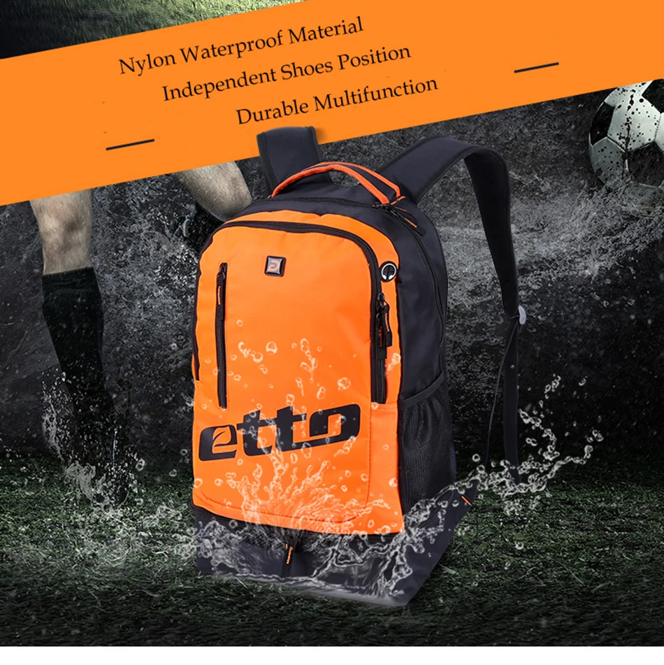 Etto, качественный мужской Независимый спортивный рюкзак для хранения обуви, баскетбольная футбольная команда, тренировочная сумка, большая спортивная сумка для фитнеса HAB370