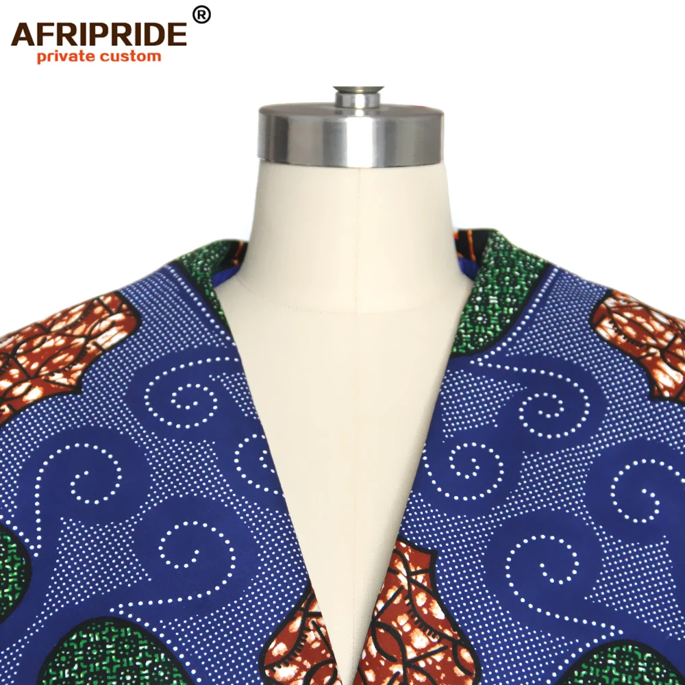 Африканские пальто для женщин AFRIPRIDE чистый хлопковый Базен riche Анкара печати пальто частный индивидуальный восковой батик подкладка S1824016
