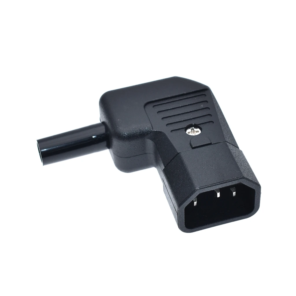 

High Quality IEC 320 C14 90 Degree Angled Rewirable Connector Male Plug Adapter UL Approval#