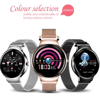 

smart bracelet female fitness heart rate sleep monitor smart watch call message social media reminder sms push band for presents