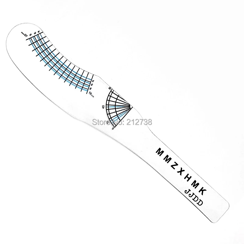 

2pcs Eyelash Measuring Ruler Eyelashes Length Curling Degree Ruler Lashes Symmetrical Positioning Extension Styling Beauty Tool
