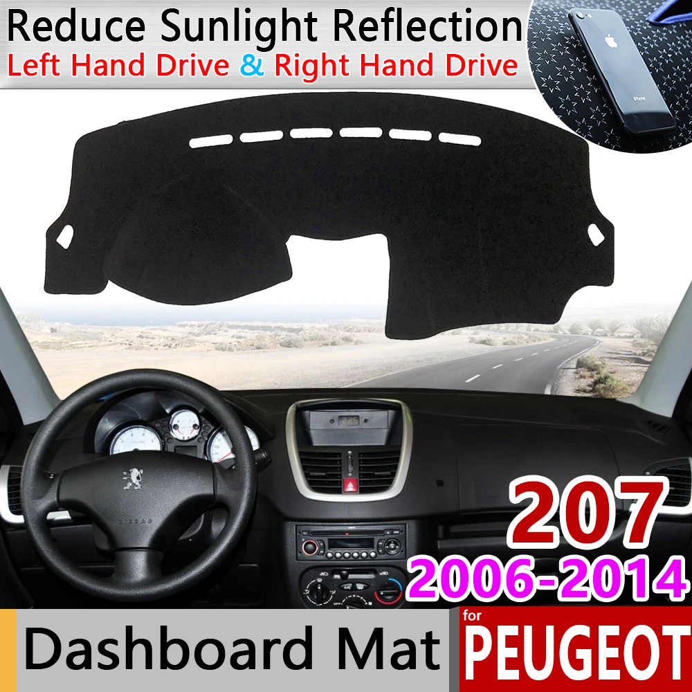 

for Peugeot 207 207cc 207sw CC SW RC 2006~2014 Anti-Slip Mat Dashboard Pad Sunshade Dashmat Protect Carpet Accessories 2010 2013