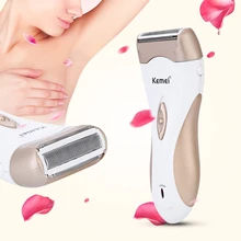 Kemei Electric Rechargeable Shaver Lady Epilator Hair Removal Depilatory Body Armpit Bikini Legs depilador Facial Depilation