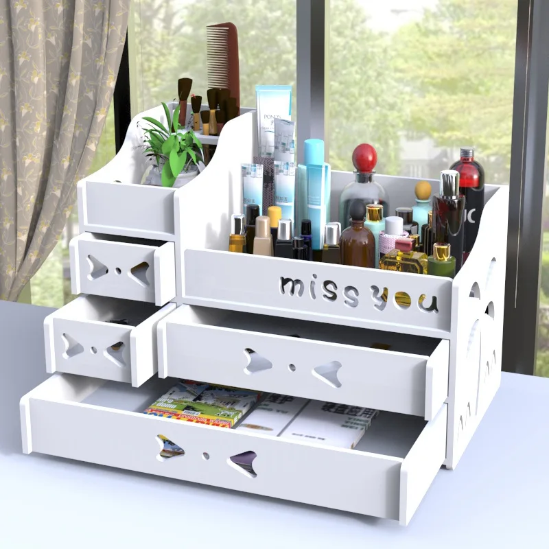 

Plastic Makeup Storage Box For Women Cosmetic Storage Organizer Jewelry Boxes Bedroom Desktop Container Make Up Sundries Boxes