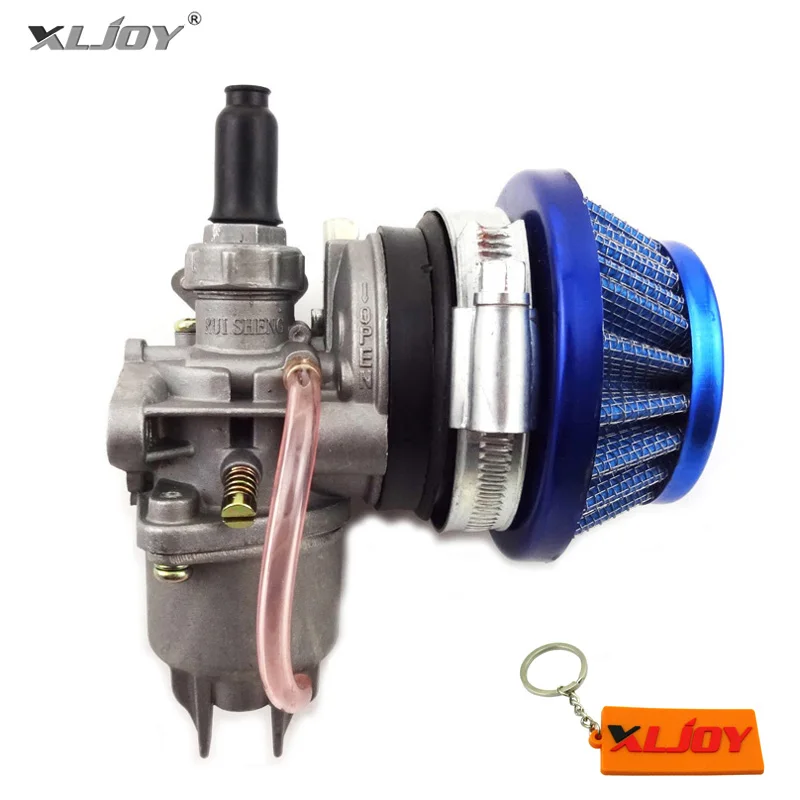 

Carburetor Carb Carby + Blue Steel 44mm Air Filter + Stack For 47cc 49cc Mini Moto ATV Quad Dirt Pocket Bike Go Kart Minimoto