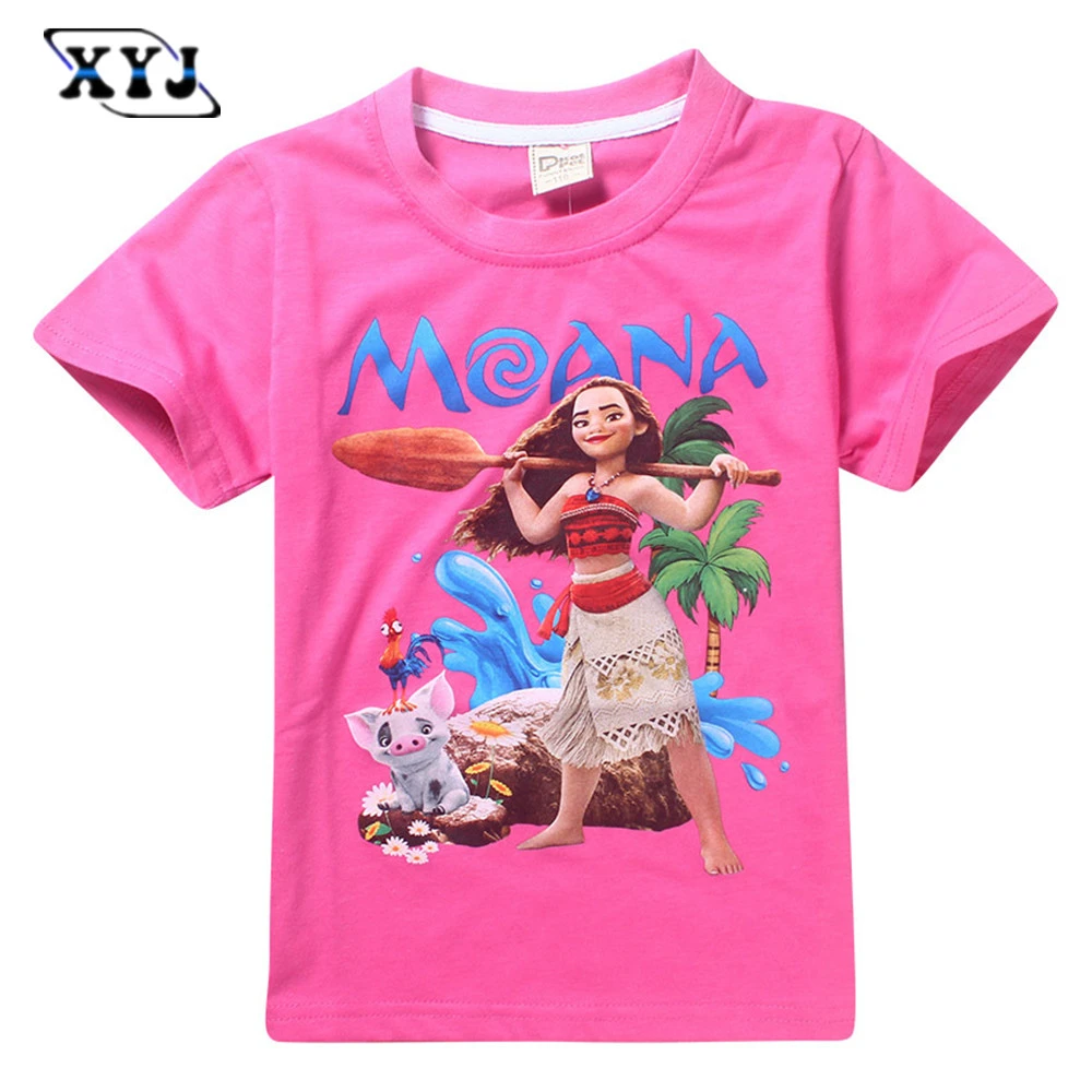 17 Moana女の子tシャツプリンセスプリントコットンtシャツtシャツのため女の子トップス紫ピンクカジュアル服女の子シャツ用赤ちゃん女の子 T Shirts For Girls Girls Tgirls T Shirt Aliexpress