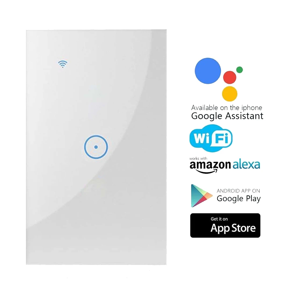 Замена для Alexa/Google APP 1/2/3 умный дом, Wi-Fi, сенсорный настенный выключатель Панель Interlligent предметы домашнего обихода