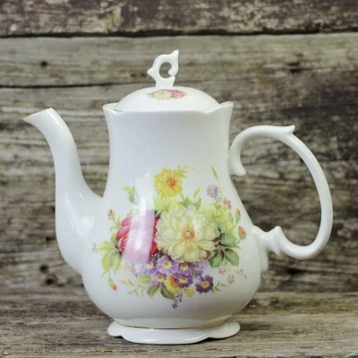 Модный Британский костяной фарфор, кофейник, европейский стиль, послеобеденный чайный сервиз, керамический чайник, кофейник, цветочный чайник, фарфоровый горшок - Цвет: C