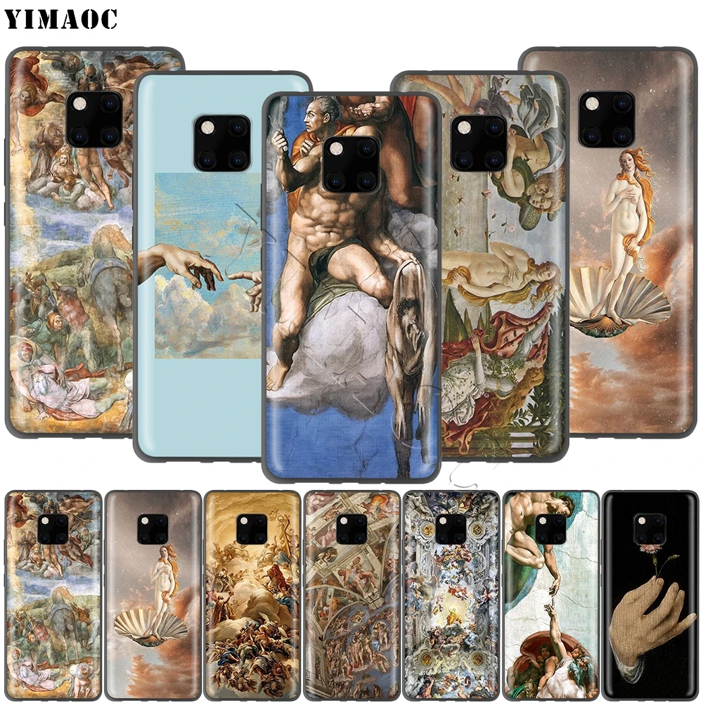 

YIMAOC Michelangelo The Creation of Adam Silicone Case for Huawei Honor 6a 7a 7c 7x 8 9 10 Lite Pro Y6 Prime 2018 2017