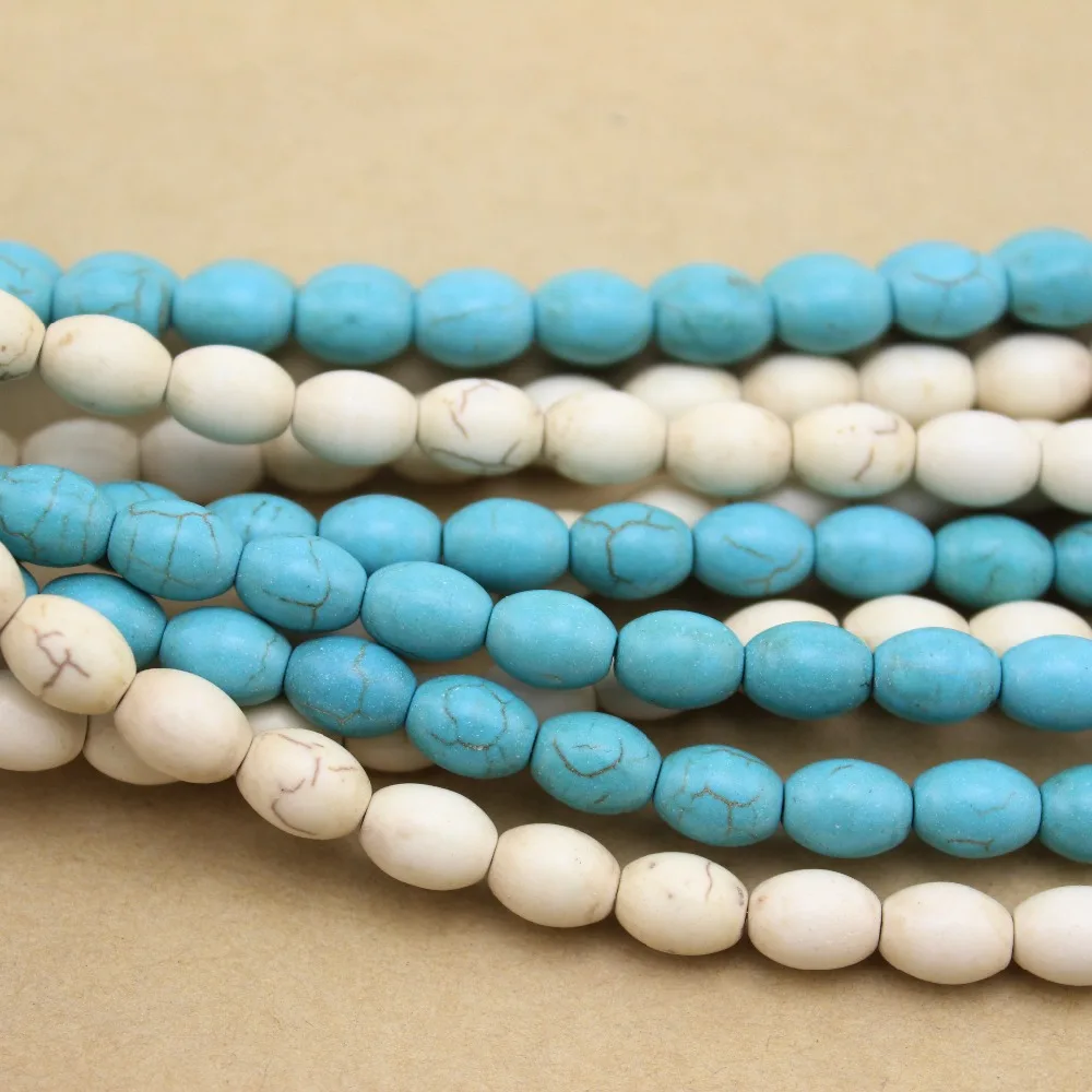 Бусины разделители овальные голубые и белые 0 6 см F1285|diy jewelry beads|jewelry beadsbead making |