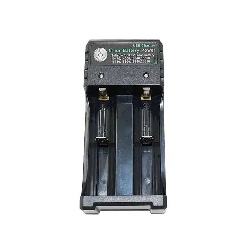 

Rechargeable 2-Slot Battery Charger Li-Ion USB Smart Fast Charger For 18350 18500 18650 Battery AAA Li-Ion Battery